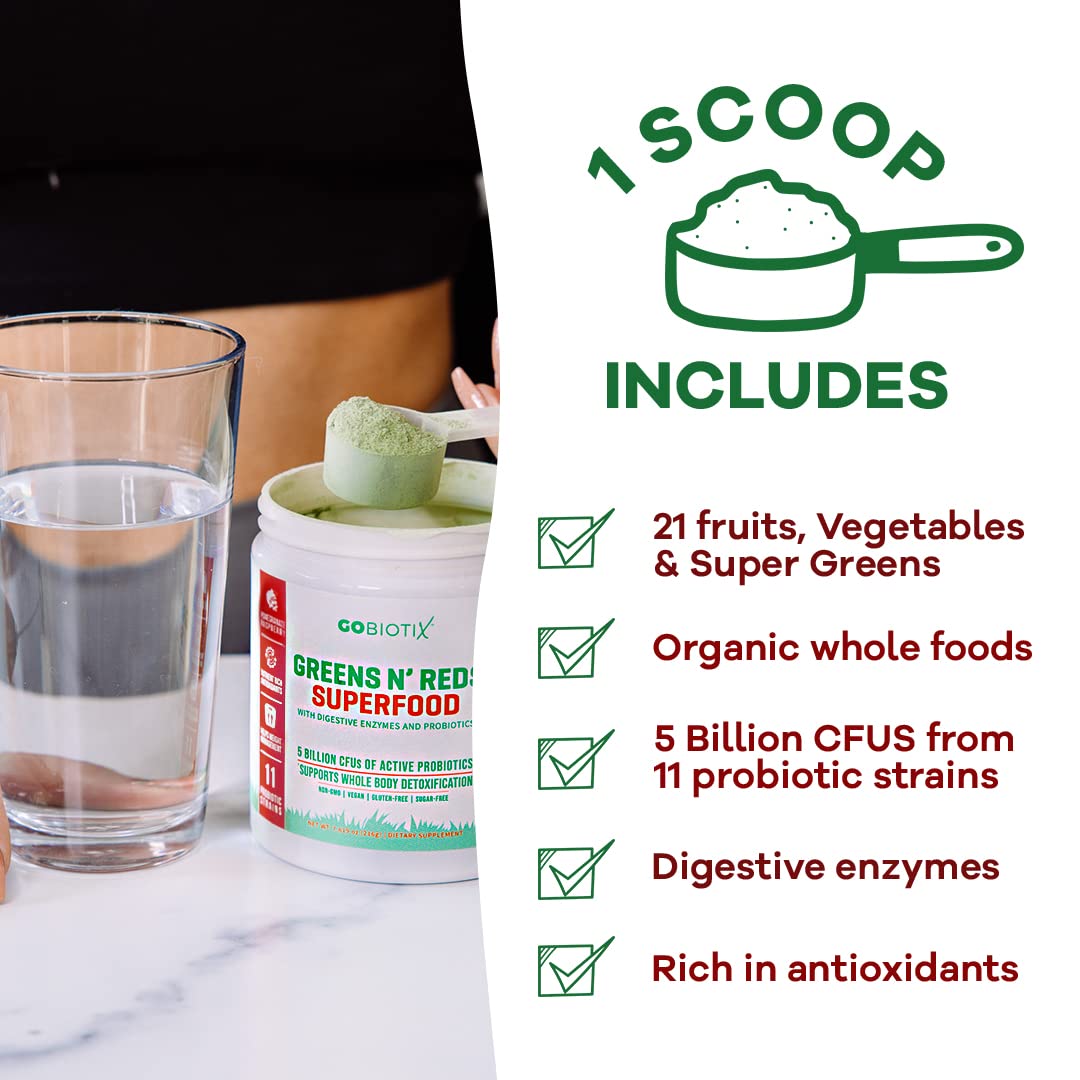 GOBIOTIX Super Greens Powder with Organic Spirulina - Superfood Supplement GOBIOTIXBuy Supplements Australia