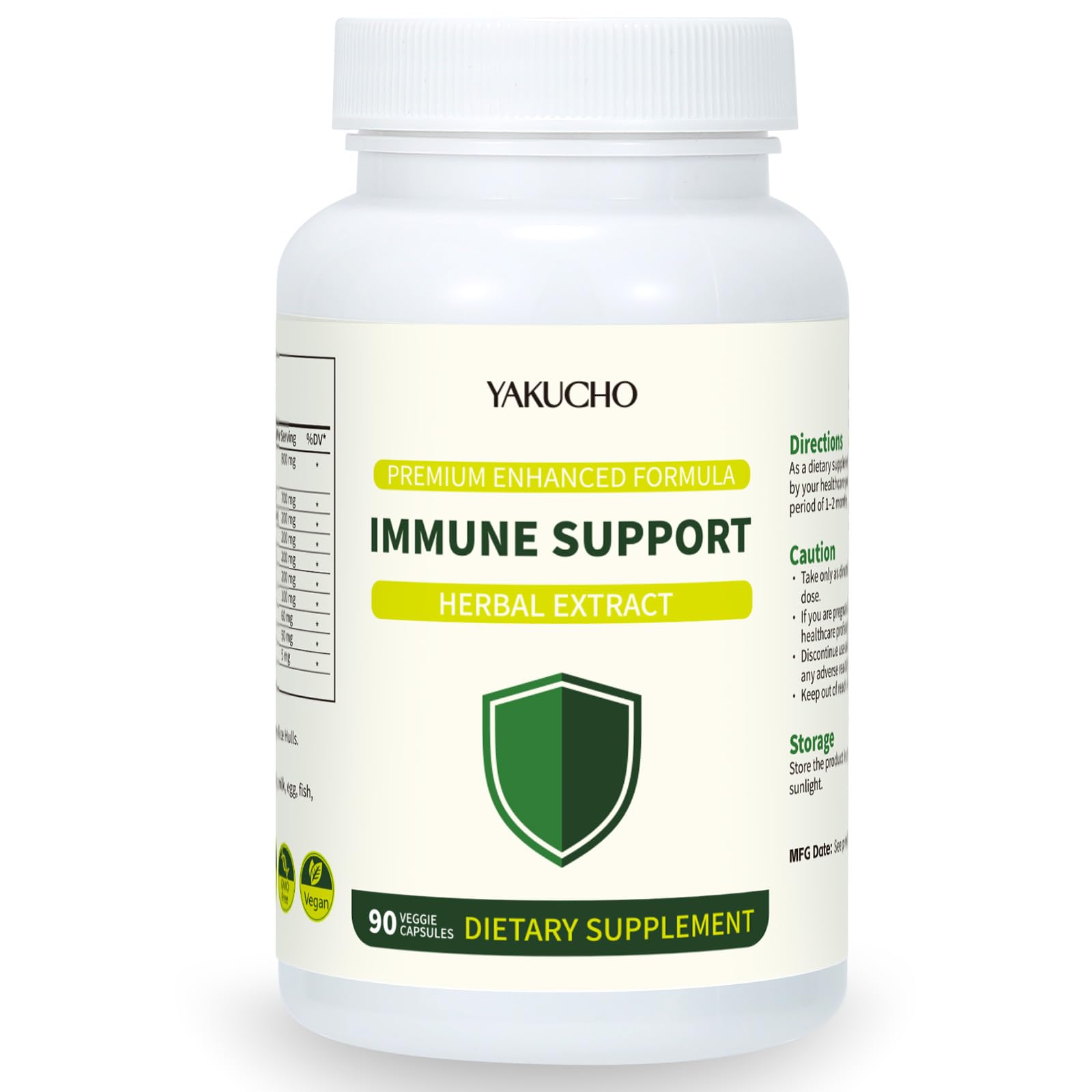 Herbal Immune Support Supplement, Vegan Capsules with Japanese Knotweed, Cat’s Claw, Skullcap & Sanguinolenta, Supports Immune Health & Overall Wellness, Gluten-Free YakuchoBuy Supplements Australia