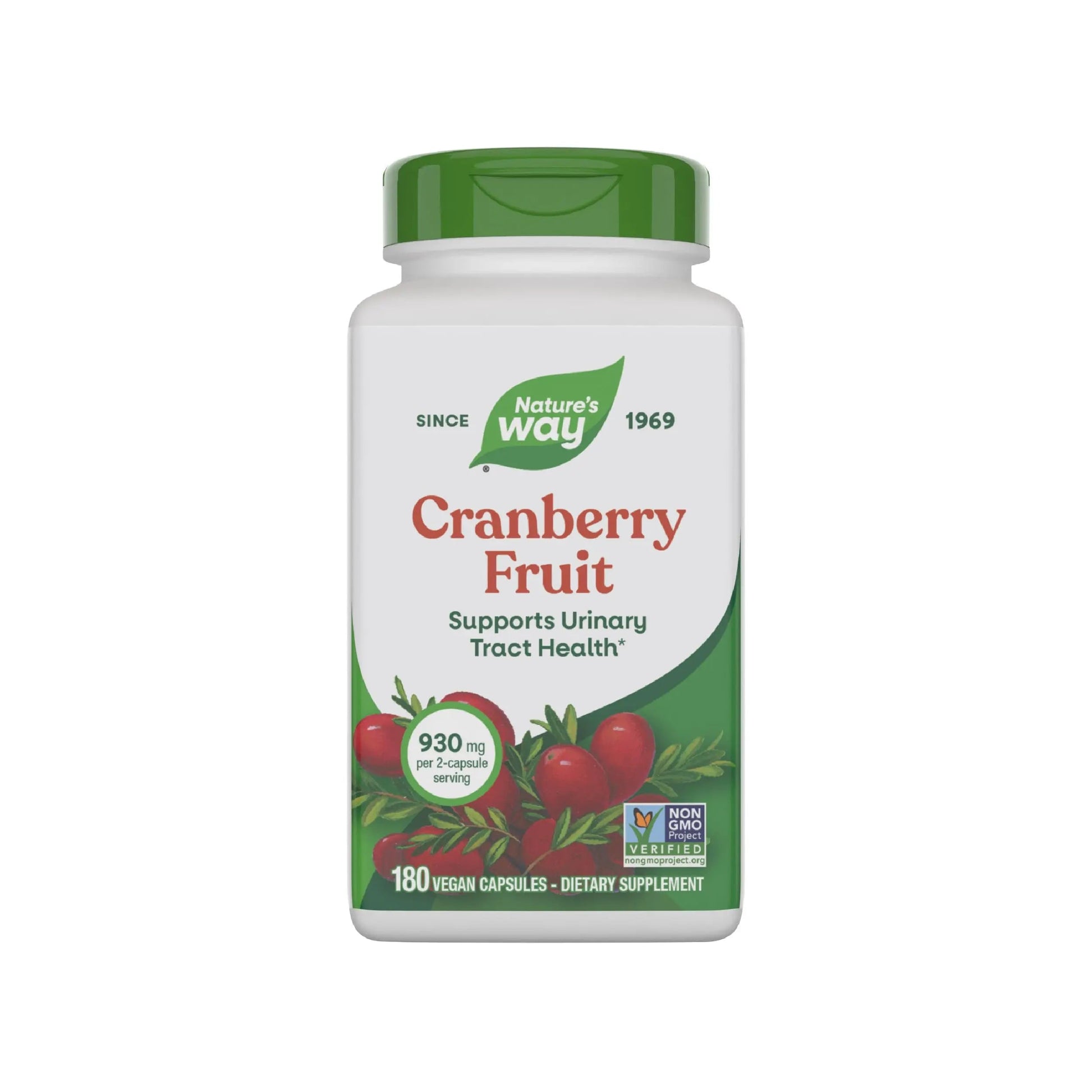 Nature's Way Cranberry Fruit, Cranberry Supplements, Supports Urinary Tract Health*, 930 mg per 2-Capsule Serving, 180 Capsules (Packaging May Vary) Nature's WayBuy Supplements Australia