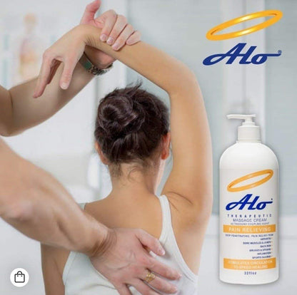 ALO Pain Relief Cream Therapy(32 oz with Pump) for Arthritis, Back Pain, Sciatica, Plantar Fasciitis, Tennis Elbow, Sore Muscles & Joints Inflammation - Working Out Aches, Acute Pain and Chronic Pain ALO Pain Relief CreamBuy Supplements Australia