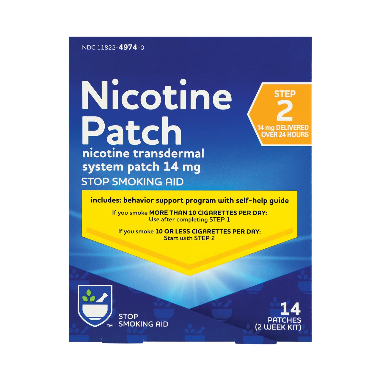 Rite Aid Nicotine Transdermal System Patch, Step 2, 14mg - 14 ct, Nicotine Rite AidBuy Supplements Australia