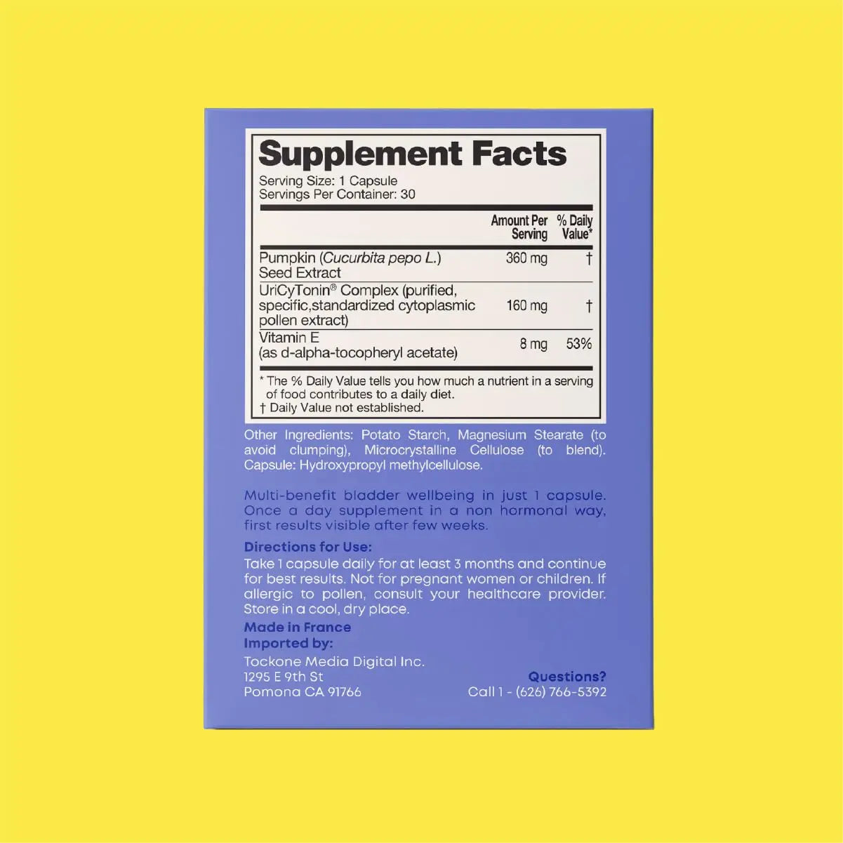 FEM Urovital Bladder Control Supplements - Overactive Bladder, Leakage & Urgency Relief - Non-Hormonal Urinary Tract Health Support for Women - 30 Capsules UpsaBuy Supplements Australia