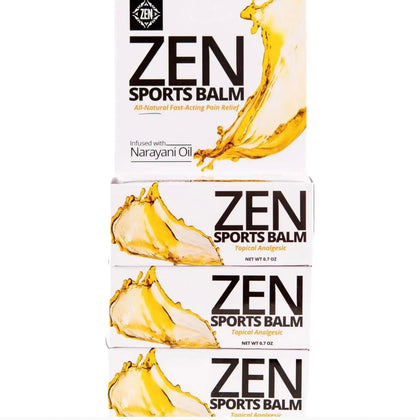 ZEN Sports Balm with Narayani Oil- Cramps, Backaches and Other Workout & Exercise Injuries, Fast-Acting (Pack of 3) ZENBuy Supplements Australia