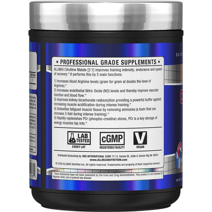 ALLMAX Essentials CITRULLINE MALATE 2:1 - 300 g Powder - Improves Endurance ALLMAX NutritionBuy Supplements Australia