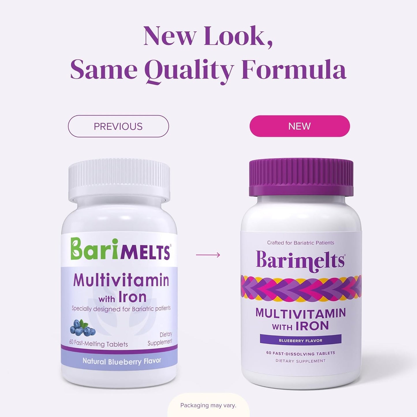 BariMelts Bariatric Multivitamin with Iron - 1 Month Supply (60 Fast-Dissolving Tablets) - Sugar-Free - Post-Op Bariatric Vitamins BariMeltsBuy Supplements Australia