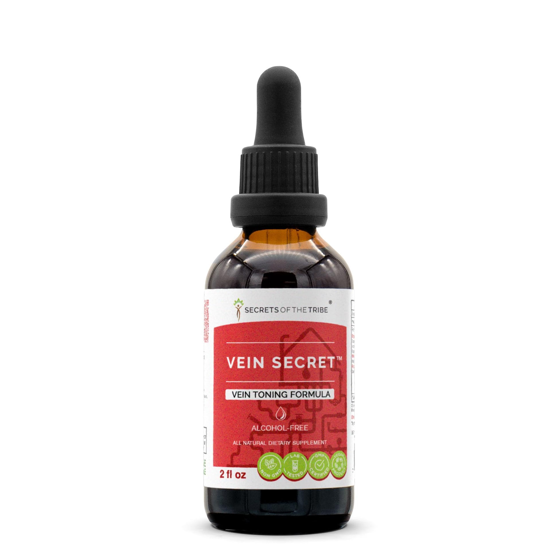Secrets of the Tribe - Vein Secret, Vein Tonnig Formula, Herbal Supplement Blend Drops Alcohol-Free Liquid Extract (2 fl oz) Secrets of the TribeBuy Supplements Australia