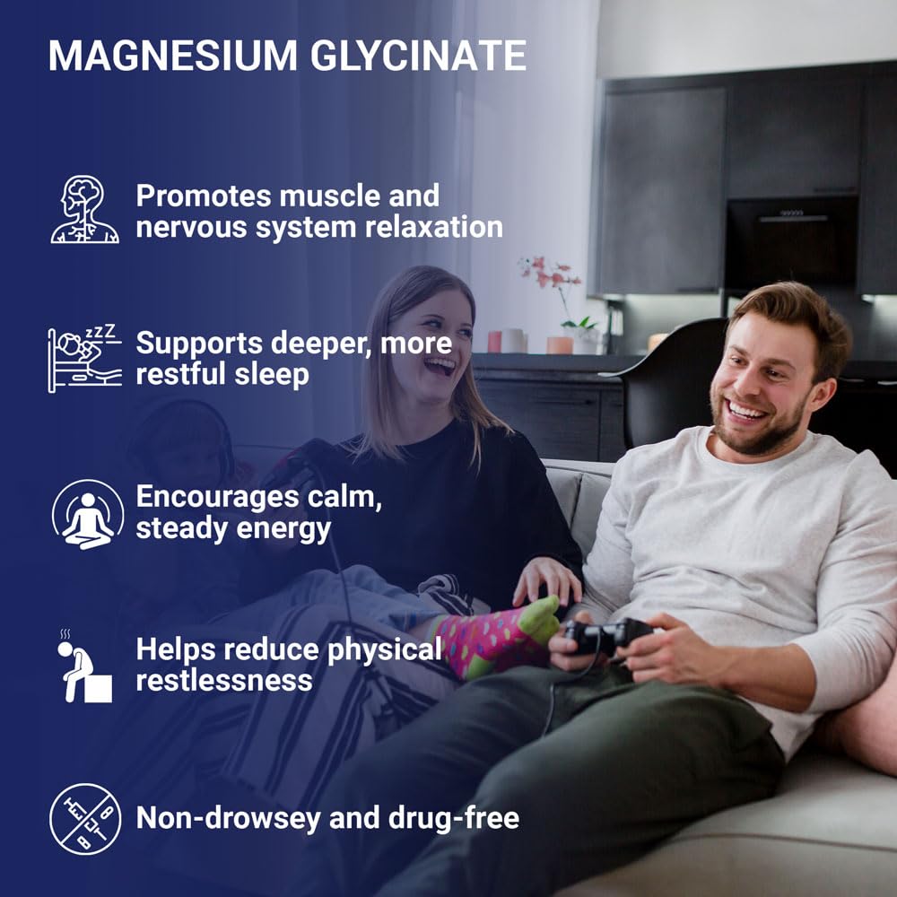 Zenium - Magnesium Glycinate for Sleep, Chelated, 600mg per Serving, 120 Capsules | High Absorption | Relieve Tension, Worry, Nervousness | Calm The Mind & Body | Ayurvedic | Natural Relief Supplement ZeniumBuy Supplements Australia