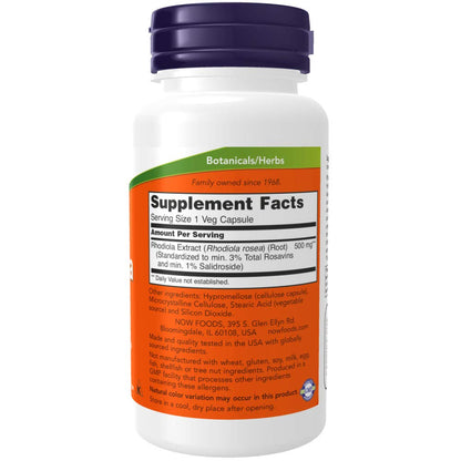 NOW Supplements, Rhodiola 500 mg, Helps Body Adapt to Stress of Daily Life*, Adaptogenic NOWBuy Supplements Australia