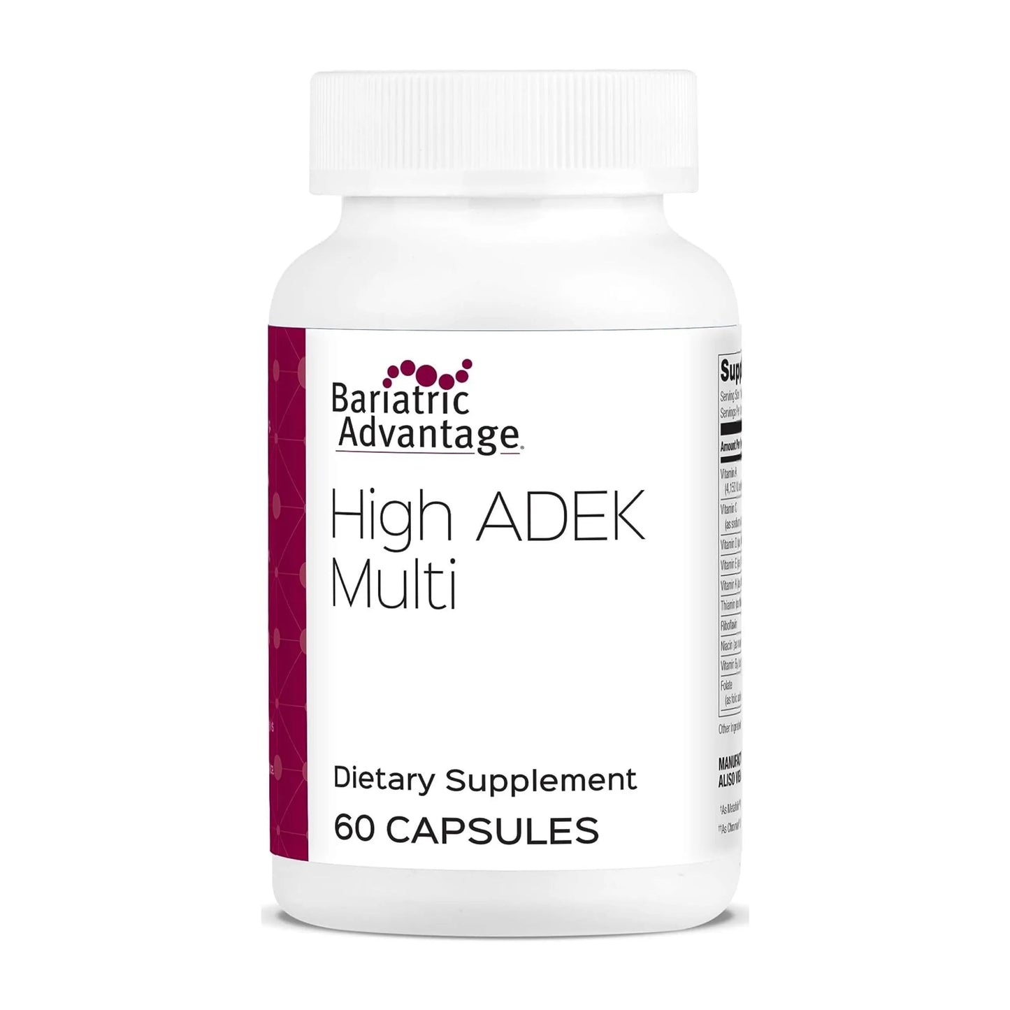 Bariatric Advantage High ADEK Multi - for Bariatric Surgery Patients - Multivitamin with Vitamins A, D, E, K & Trace Minerals Bariatric Advantage