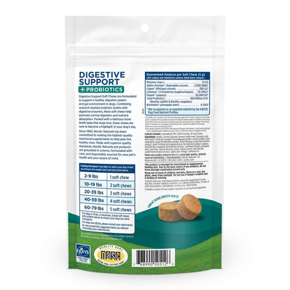 Nordic Naturals Pet Digestive Support with Probiotics, Pork Bone Broth Flavor - 30 Soft Chews - Nutritional Supplement for a Healthy Digestive System and GI Support - 30 Non-GMO Chews Nordic NaturalsBuy Supplements Australia