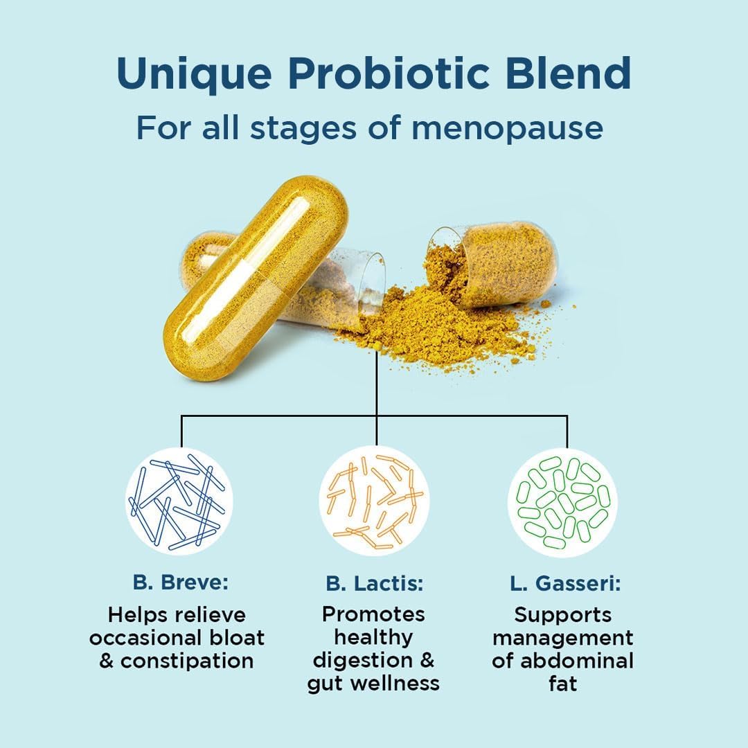 Probiotics for Menopause Women: 68.2 Billion CFU, Hormonal Harmony, Daily Comfort BLUSTERNBuy Supplements Australia