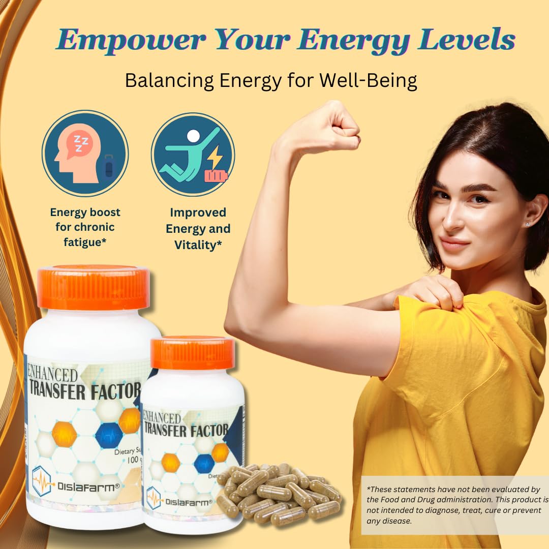 Transfer Factor Enhanced, 100 Natural Capsules, Immune Support - Transfer Factor Multi Immune from Cow Colostrum, Egg Yolk & Special Blend of Mushrooms DislafarmBuy Supplements Australia
