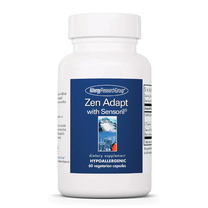 ARG Zen Adapt - 200 mg L-Theanine, 125 mg Ashwagandha & 550 mg GABA - Supports Stress Response and Calmness - Vegetarian Capsules - Hypoallergenic Formula - 30 Servings - 60 Capsules Allergy Research GroupBuy Supplements Australia
