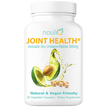 NOULIQ Natural & Vegan-Friendly Joint Health Supplement, Avocado Soy Unsaponifiables 300mg, Non-GMO, Free of Any Gluten, Artificial Colors or Flavors, Dairy and Shellfish, 60 Day Supply. NOULIQBuy Supplements Australia