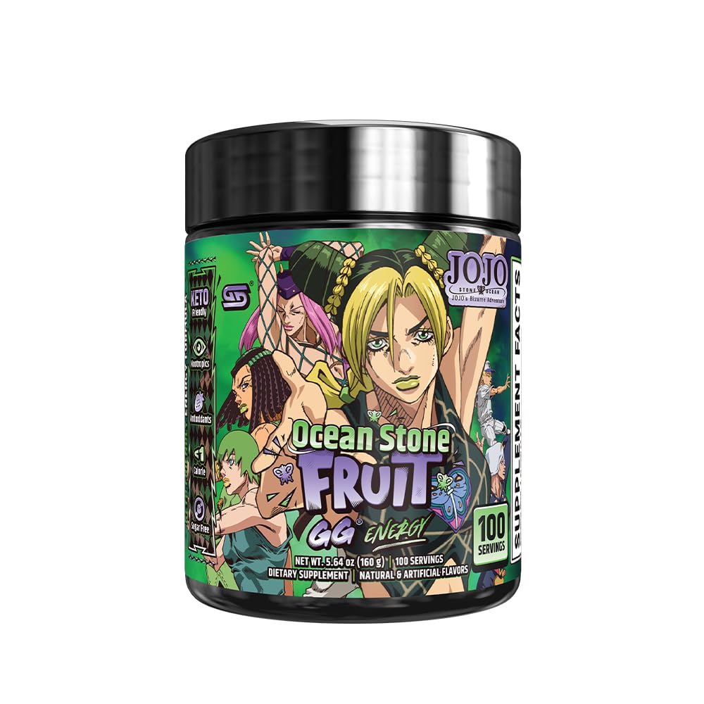 Gamer Supps GG Energy - JoJo's Ocean Stone Fruit (100 Servings) - Keto Friendly Gaming Energy and Nootropic Blend, Sugar Free + Organic Caffeine + Vitamins, Powder Drink Gamer SuppsBuy Supplements Australia