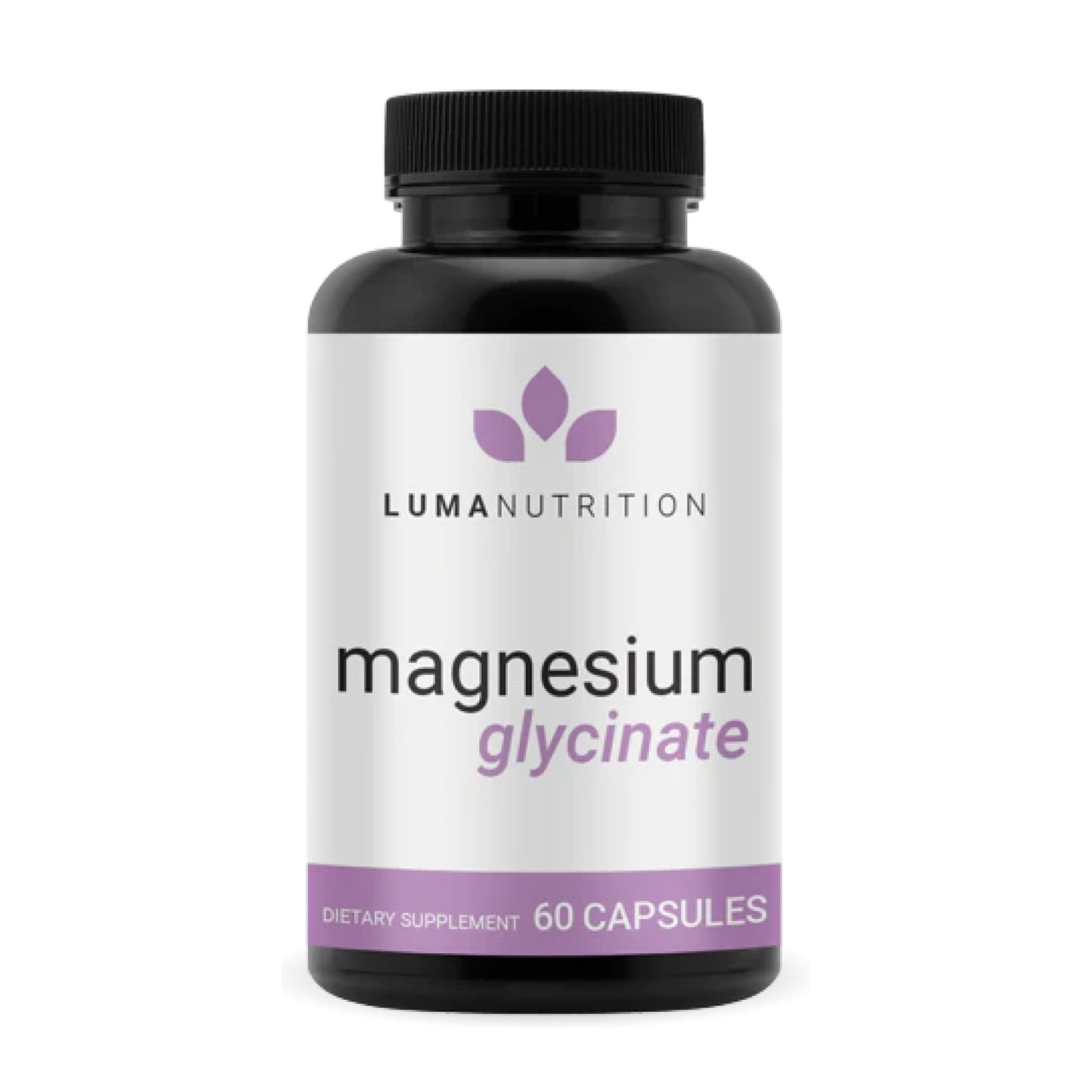 Luma Nutrition Magnesium Glycinate 1000mg - Support Stress, Sleep, Nerve & Muscle Health - 500mg Pure Magnesium Supplement Capsules