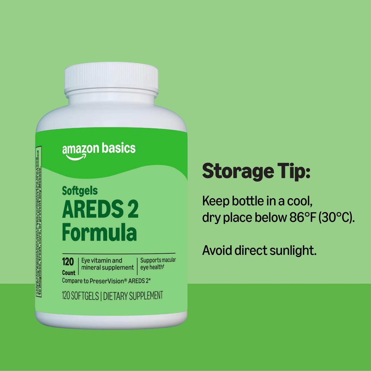 Amazon Basics Eye Vitamin and Mineral Supplement, AREDS 2 Formula with Lutein & Zeaxanthin, 120 Softgels Amazon BasicsBuy Supplements Australia