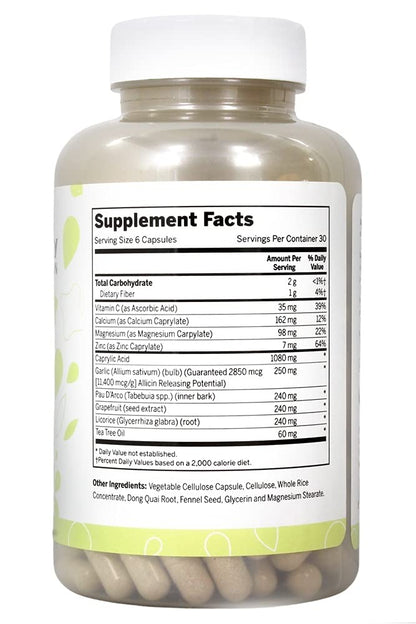 Lucky Vitamin - Yeast-Defense Formula - 180 Veg Capsules Lucky VitaminBuy Supplements Australia