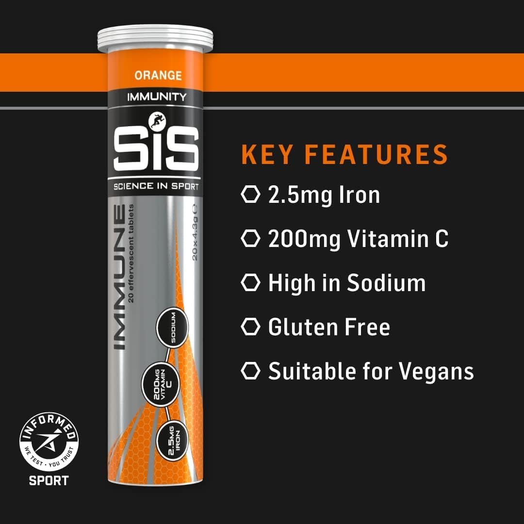 Science In Sport Hydro Hydration Tablets, Gluten-Free, Zero Sugar, Orange Flavour Plus Science in SportBuy Supplements Australia