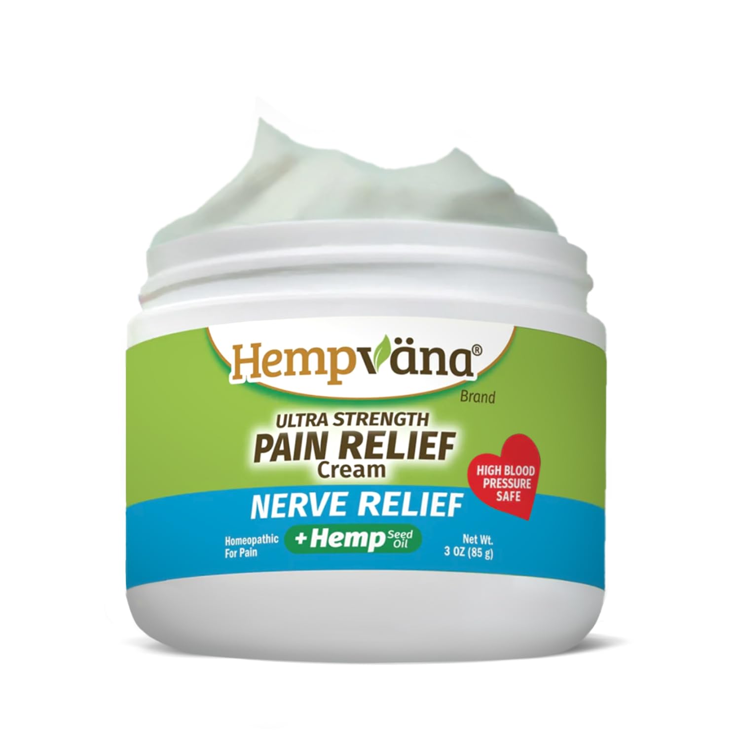 Hempvana Ultra-Strength Nerve Relief Cream w/100% Pure Hemp Seed Oil, AS SEEN ON TV, Relieves Nerve Pain, Shooting Pain, Joint Pain, Tingling, Muscle Cramps, Crawling Sensations, 3 oz Jar HempvanaBuy Supplements Australia
