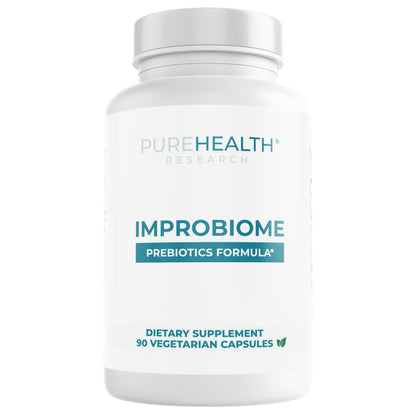PUREHEALTH Research Improbiome - Prebiotic Fiber - Natural Support for Healthy Gut Prebiotics - Digestive Nutritional Supplements - with Jerusalem Artichoke,