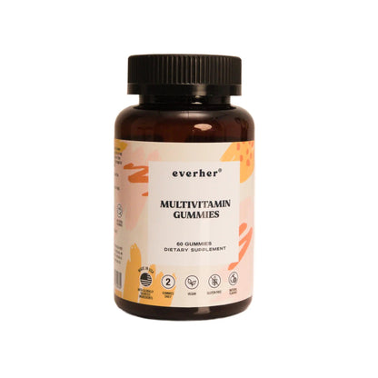 Everher Multivitamin Gummies | Essential Vitamins, Minerals & Herbs | Immune Support, Energy & Focus | with DHA Algae Oil & Probiotics | EverherBuy Supplements Australia