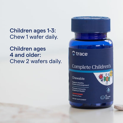 Trace Minerals Complete Children's Chewable - Gluten-Free Multivitamin for Kids - Chewable Multivitamin Supplement to Support Health & Development - 60 Chewable Wafers (30 Servings) Trace MineralsBuy Supplements Australia