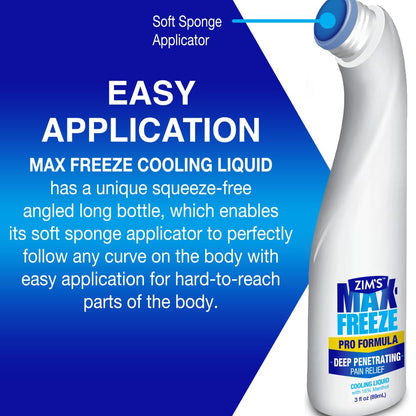 Zim's Max Freeze Liquid | 3 Pack - Pain Relief Topical Analgesic Cooling Liquid for Muscles and Joints Associated with Backaches, Arthritis, Strains, Bruises & Sprains, (P251080-1) 3 Ounce Zim’s MaxBuy Supplements Australia