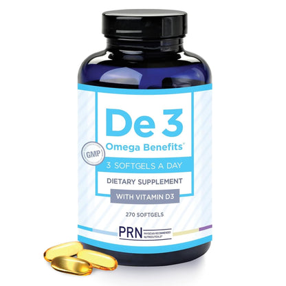 De3 Dry Eye Ultra Pure rTG Omega 3 – Support for Dry Eyes - 2400mg EPA & DHA – New & Improved-Burpless-3 per Day Serving, 3-Month Supply PRN Physician Recommended NutriceuticalsBuy Supplements Australia