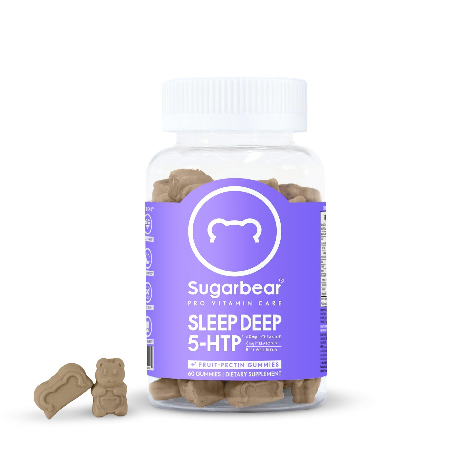 Sugarbear Sleep Aid Gummies for Adults with Melatonin 6mg, Magnesium SugarBearHairBuy Supplements Australia