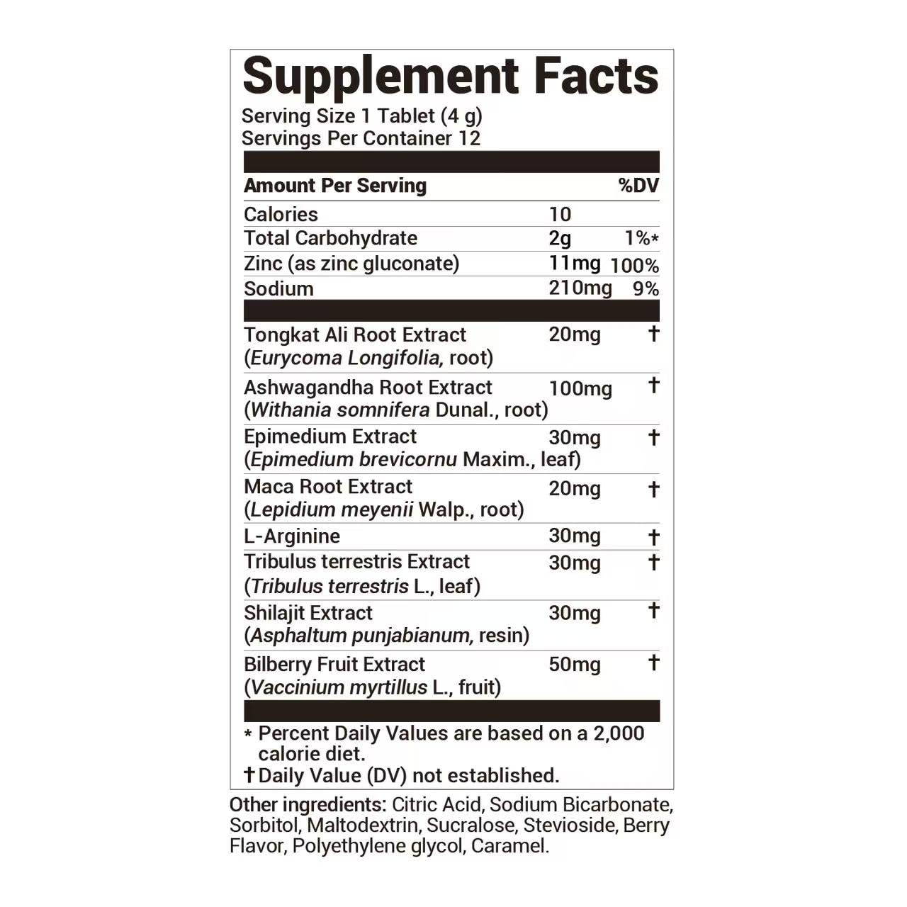 DrBioCare Peak Mode Core Vitality for Men 7-in-1 Effervescent Tablets | Tongkat Ali, Maca & L-Arginine，Ashwagandha, | Boost Stamina, Drive & Blood Flow for Good Performance | Berry Flavor 24 Tablets DrBioCareBuy Supplements Australia