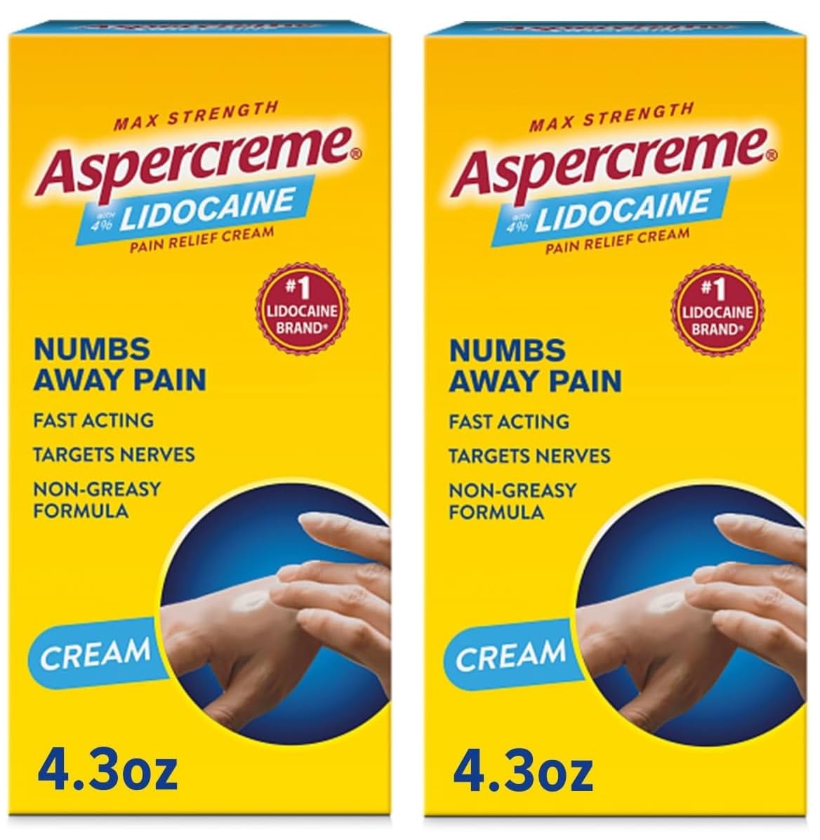 Aspercreme with Lidocaine Maximum Strength Pain Relief Cream, 4.3 Oz (Pack of 2) AspercremeBuy Supplements Australia