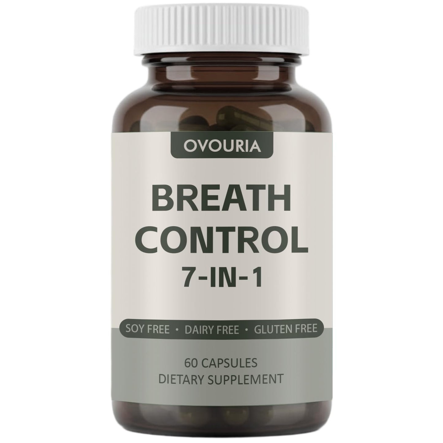TANSPRESSO ovouria Breath & Gut Balance Capsules - 7-in-1 Formula with Probiotics, Zinc Gluconate & Magnesium Citrate for Fresh Breath, Chronic Halitosis Relief & Digestive Wellness, 60 Count(1pc) TANSPRESSOBuy Supplements Australia