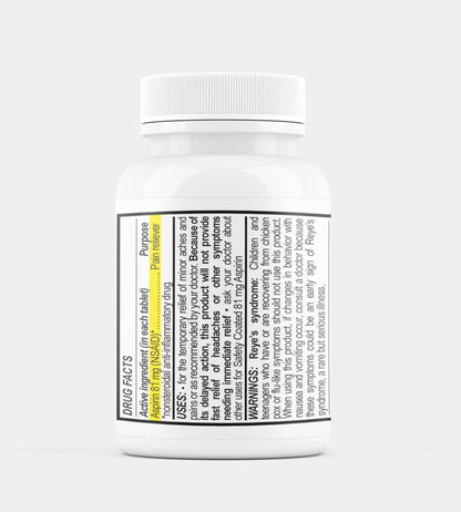 MedPlus Low Dose Aspirin 81 mg - 500 Tablets | Enteric Coated | Pain Reliever for Minor Aches and Pains, Fever Reducer - Made in USA MedPlusBuy Supplements Australia