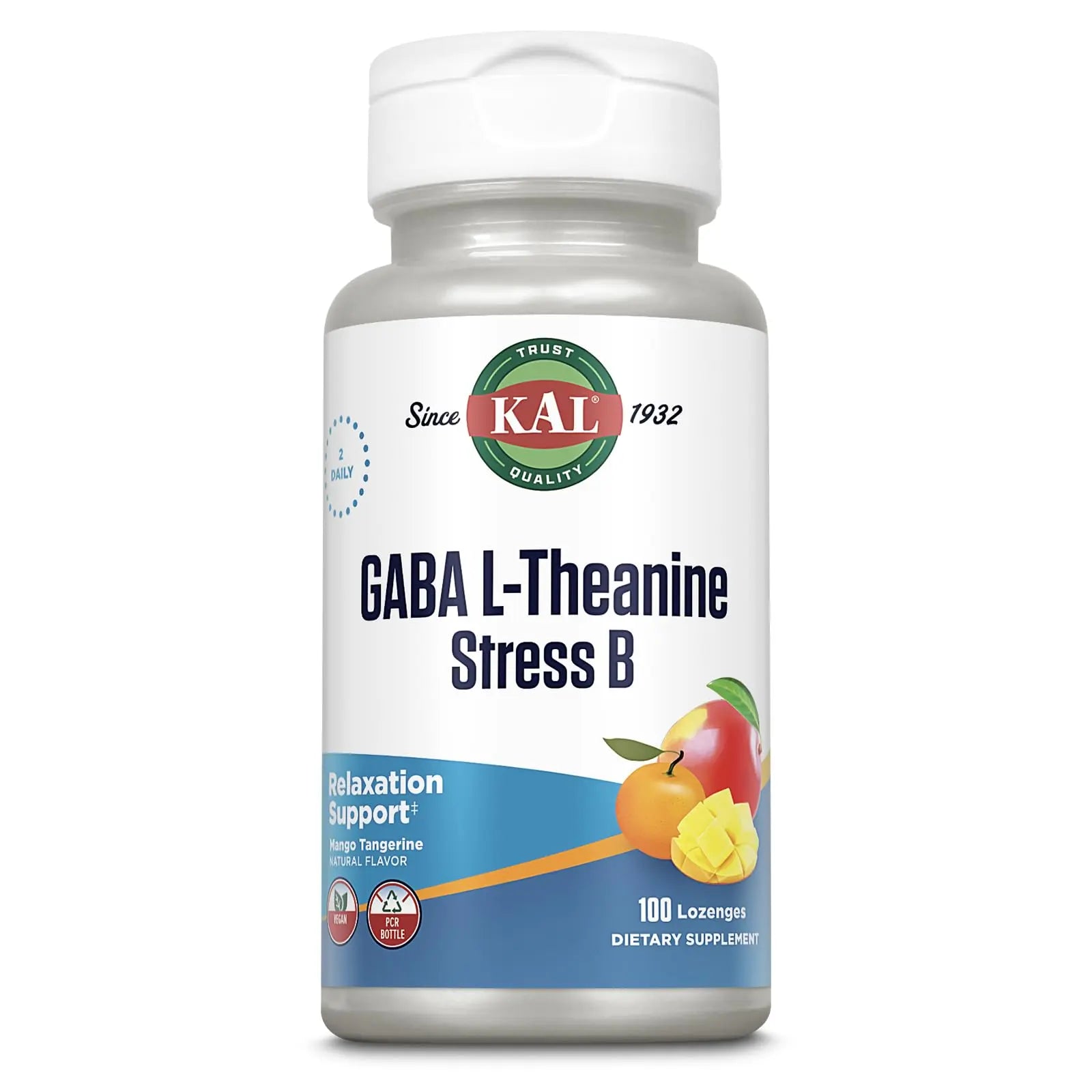 KAL GABA L-Theanine Stress B Lozenge, B Complex Vitamin Supplement, Healthy Relaxation, Mood & Focus Support KALBuy Supplements Australia