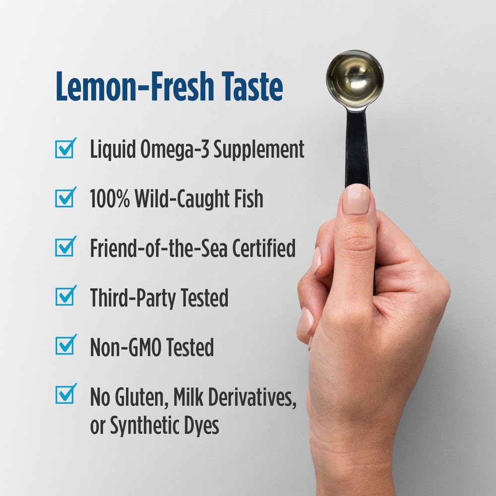 Nordic Naturals Ultimate Omega Xtra Liquid, Lemon Flavor - 8 oz - 3400 mg Omega-3 + 1000 IU Vitamin D3 - EPA & DHA - Brain, Heart, Joint, & Immune Health - Non-GMO - 48 Servings Nordic NaturalsBuy Supplements Australia