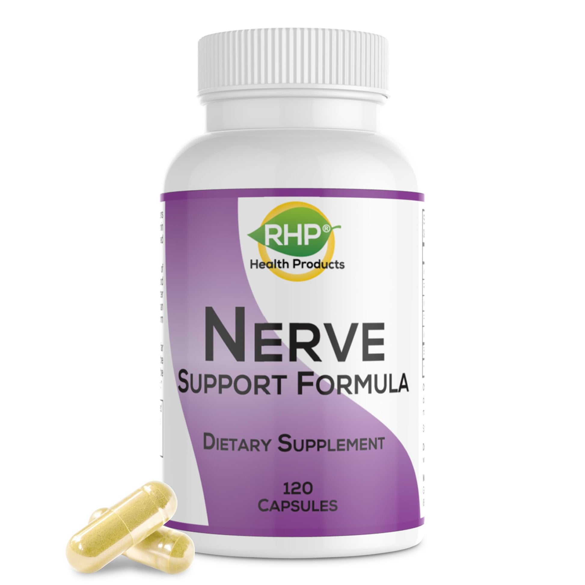RHP Nerve Support Formula. Nutritional Support of Neuropathy, Nerve Relief from Aches, Nerve Pain & Discomfort. B-Complex with Benfotiamine and Methyl B12. 120 Capsules RHPBuy Supplements Australia