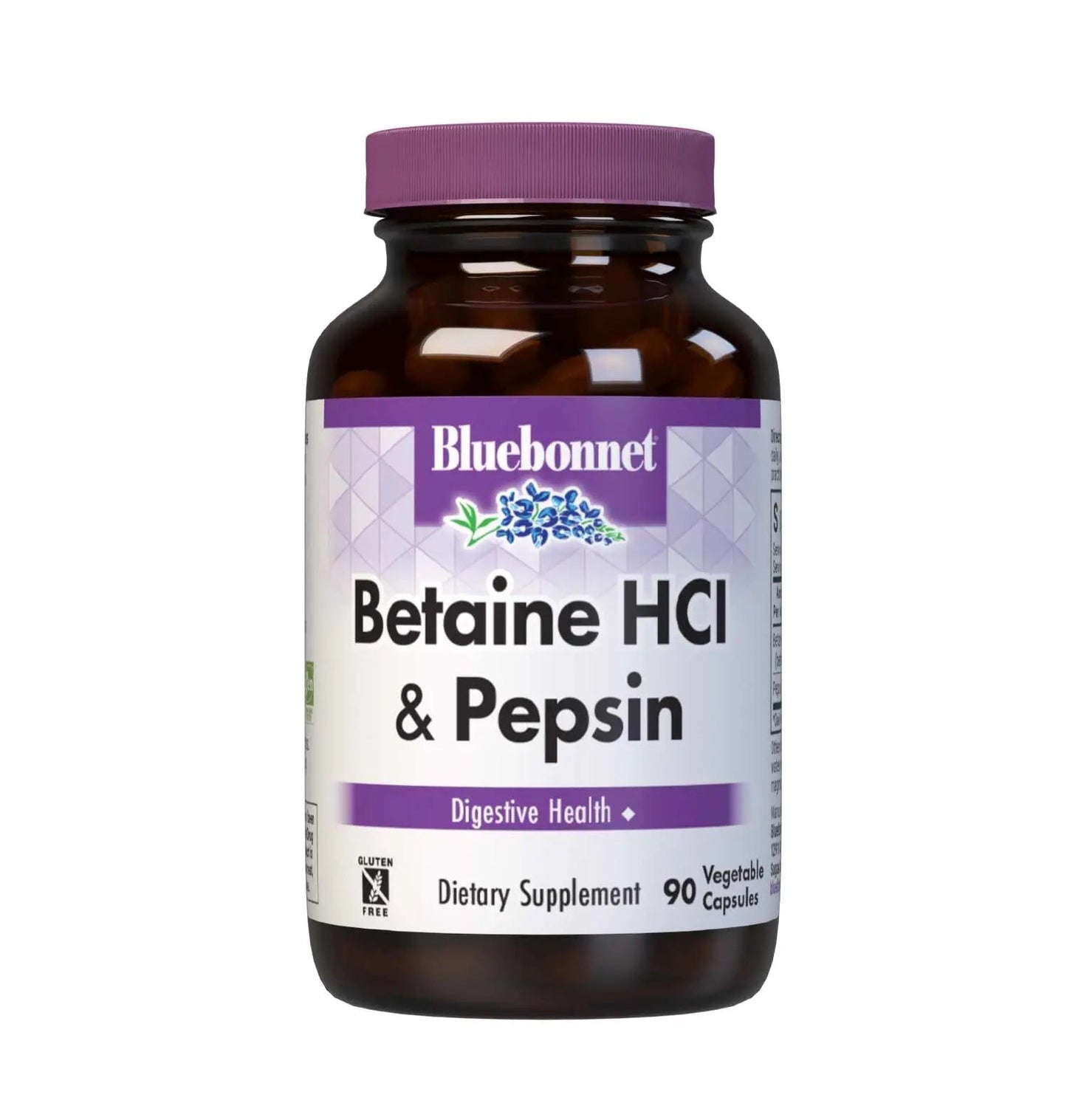 BlueBonnet Betaine HCI Plus Pepsin Vegetarian Capsules, 90 Count BlueBonnetBuy Supplements Australia