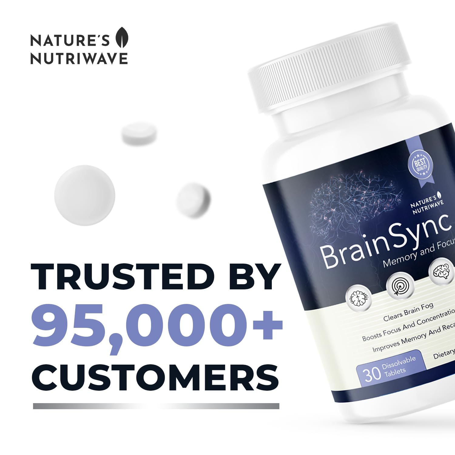 Nature’s NutriWave BrainSync Probiotic Supplement – Supports Daily Wellness & Gut-Brain Balance – 3.6 Billion CFU – 30 Dissolvable Tablets, 1 Month Supply Nature’s NutriWaveBuy Supplements Australia