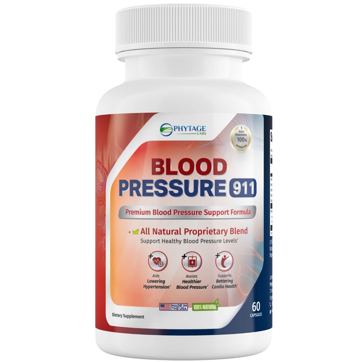 Phytage Labs Blood Pressure 911 Premium Supplement - BP Support Pills. 60 Capsules Phytage LabsBuy Supplements Australia