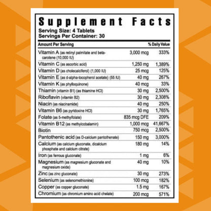Youngevity Beyond Tangy Tangerine 2.0 Multi-Vitamin & Mineral Complex - Made with Natural & Whole Foods | 160,000 ORAC | 120 Tablets | 1 Bottle YoungevityBuy Supplements Australia