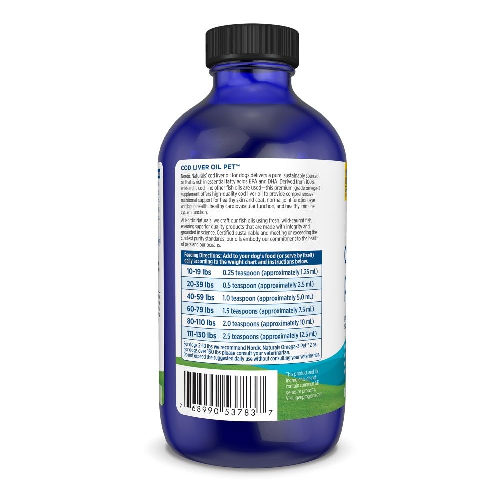 Nordic Naturals Omega-3 Pet Bundle - 2 oz Omega-3 Fish Oil for Small Dogs & Cats, 8 oz Pet Cod Liver Oil Promotes Heart, Skin, Coat, & Immune Health Nordic NaturalsBuy Supplements Australia