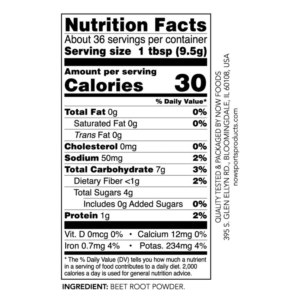 NOW Sports Nutrition, Beet Root Powder, Super Food With Naturally Occurring Nitrates NOWBuy Supplements Australia