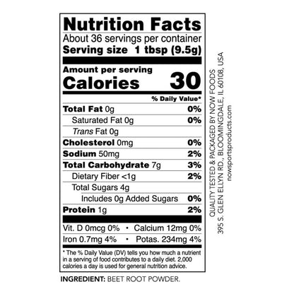 NOW Sports Nutrition, Beet Root Powder, Super Food With Naturally Occurring Nitrates NOWBuy Supplements Australia