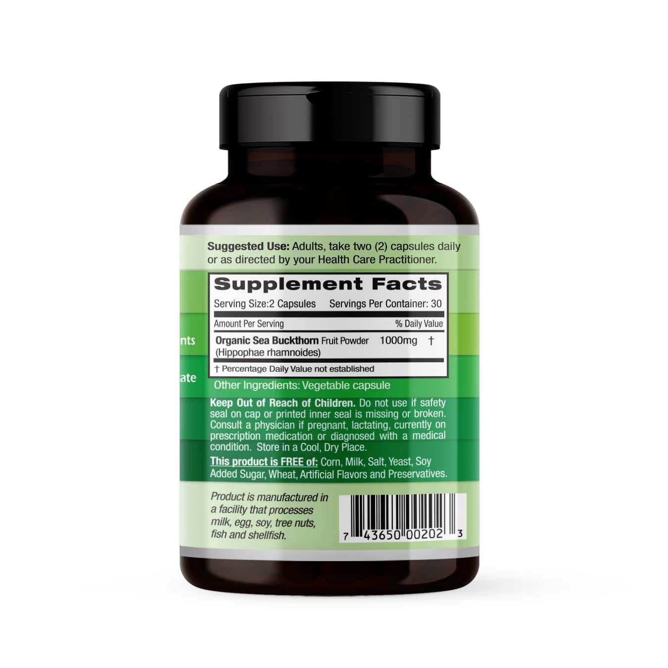 EMERALD LABS Sea Buckthorn - Dietary Supplement with Vitamins C, E & Omega 7 - Supports Adrenal, Energy, Skin & Immune Health - 60 Vegetable Capsules (30-Day Supply) EMERALD LABSBuy Supplements Australia