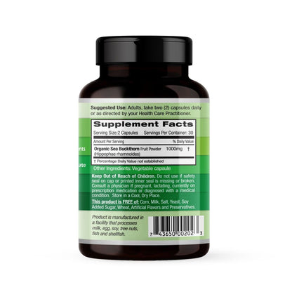 EMERALD LABS Sea Buckthorn - Dietary Supplement with Vitamins C, E & Omega 7 - Supports Adrenal, Energy, Skin & Immune Health - 60 Vegetable Capsules (30-Day Supply) EMERALD LABSBuy Supplements Australia