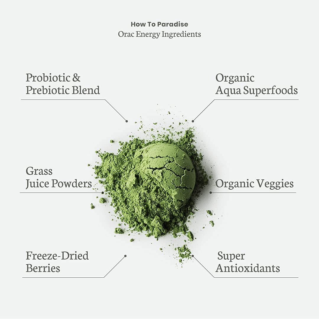 Paradise ORAC Energy Greens Powder Extract, Super Antioxidants, Probiotics for Gut Paradise HerbsBuy Supplements Australia