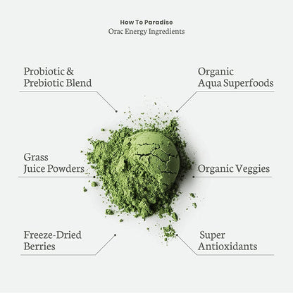 Paradise ORAC Energy Greens Powder Extract, Super Antioxidants, Probiotics for Gut Paradise HerbsBuy Supplements Australia