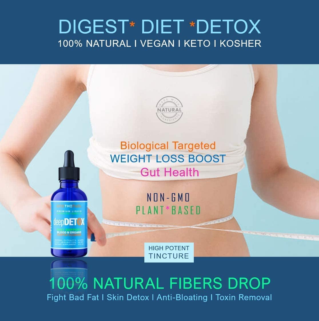 DeepDetox 2oz. Plant-Based Colon Intestinal Gut Liver Cleanse Detox Support. Purify Blood ONETHEFUELBuy Supplements Australia