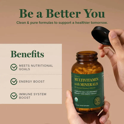 Global Healing Center - USDA Organic Multivitamin for Women & Men - Vitamins Include A, C, D, & More for Your Overall Health & Wellness Needs Global Healing CenterBuy Supplements Australia